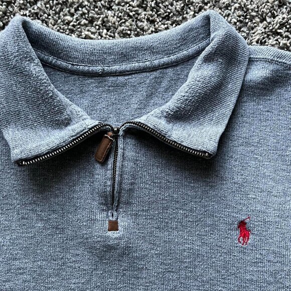 Polo Ralph Lauren Jacket Mens XL Gray Classic Preppy 100% Cotton Pullover - Picture 2 of 7